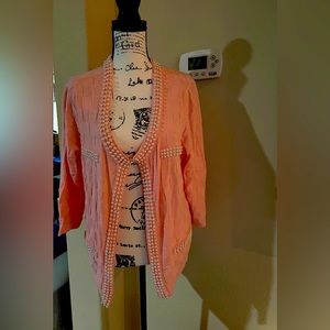 Joan Rivers Pearl Cardigan NWOT size Large